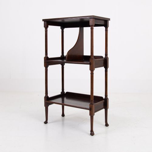 REGENCY REVIVAL ANTIQUE BOOKSHELF WHATNOT SIDE TABLE C1900