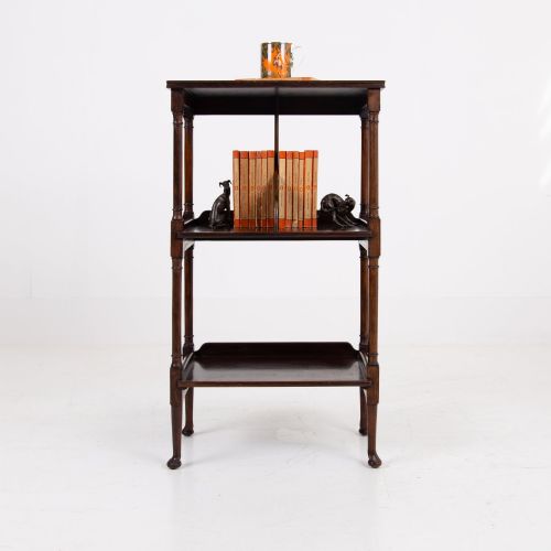 REGENCY REVIVAL ANTIQUE BOOKSHELF WHATNOT SIDE TABLE C1900 - ADDITIONAL PHOTO 2