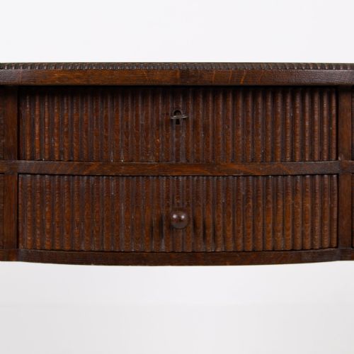 OAK MODERNIST ART DECO 6 DRAWER OAK TABLE C1930 - ADDITIONAL PHOTO 6