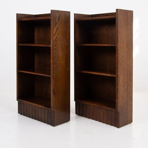 HANDSOME PAIR OF OAK BOOKCASES C1930 - ADDITIONAL PHOTO 8
