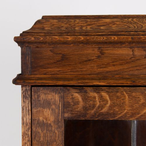 DELIGHTFUL SMALL GLAZED OAK BOOKCASE BUREAU WITH DRAWERS C1920 - ADDITIONAL PHOTO 7