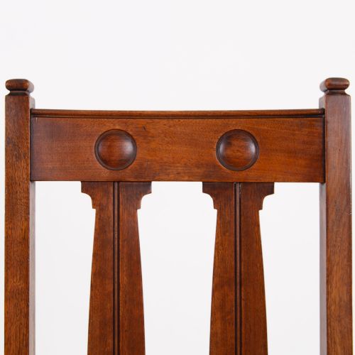 SET OF 6 SCOTTISH ARTS CRAFTS DINING CHAIRS C1910 - ADDITIONAL PHOTO 6