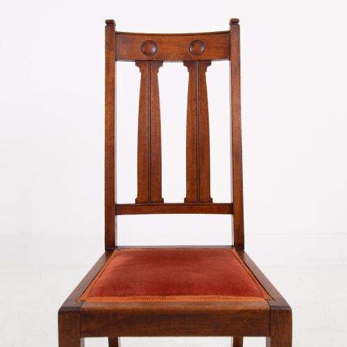 SET OF 6 SCOTTISH ARTS CRAFTS DINING CHAIRS C1910 - ADDITIONAL PHOTO 7