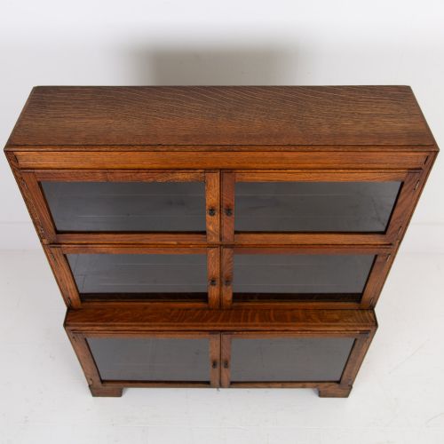 GLAZED OAK LIBRARY BOOKCASE BY MINTY OF OXFORD C1920 - ADDITIONAL PHOTO 4