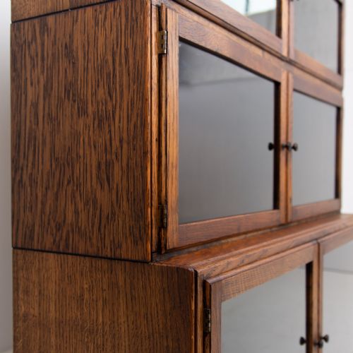 GLAZED OAK LIBRARY BOOKCASE BY MINTY OF OXFORD C1920 - ADDITIONAL PHOTO 6