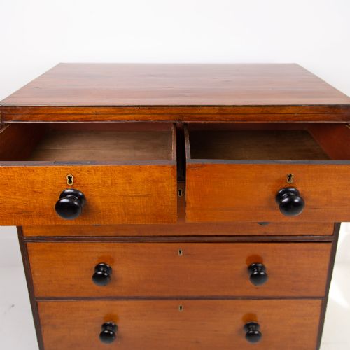 ATTRACTIVE GEORGIAN MAHOGANY COUNTRY CHEST OF DRAWERS - ADDITIONAL PHOTO 4