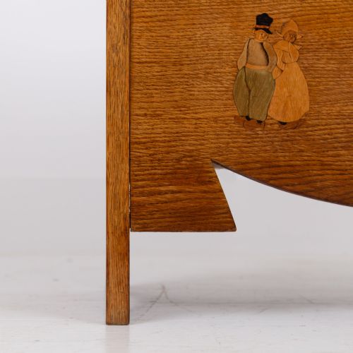 ARTS AND CRAFTS OAK BOX SETTLE FOR LIBERTY C1910 - ADDITIONAL PHOTO 4