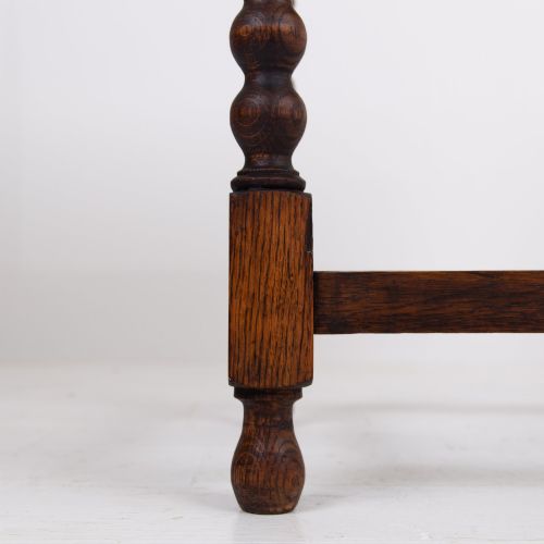 VICTORIAN BOBBIN LEGGED OAK GREENMAN SINGLE DRAWER SIDE TABLE C1900 - ADDITIONAL PHOTO 5
