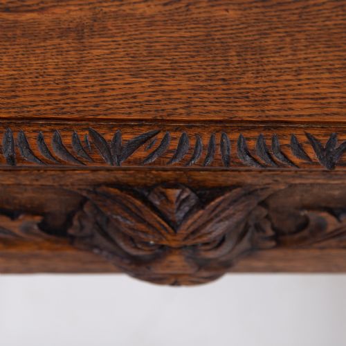 VICTORIAN BOBBIN LEGGED OAK GREENMAN SINGLE DRAWER SIDE TABLE C1900 - ADDITIONAL PHOTO 10