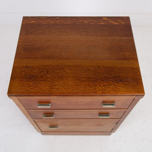 OAK ART DECO MODERNIST 2 DRAWER CABINET BY GOMME 1930S - ADDITIONAL PHOTO 10