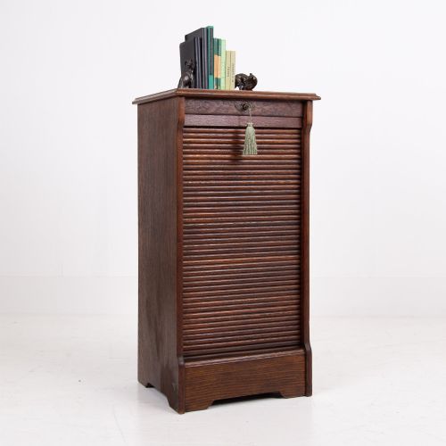Oak Tamour Door Cabinet English 1915
