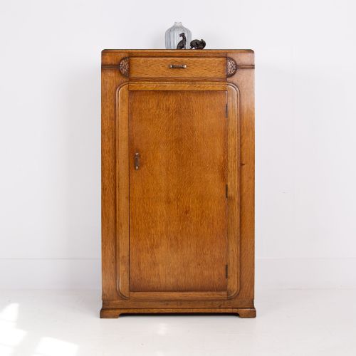 Art Deco Oak “Bachelors” Wardrobe with Drawer 1930s