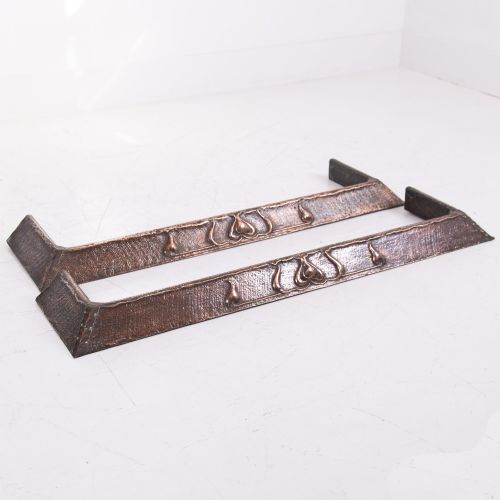 Pair of Arts and Crafts Hammered Copper Fire Fenders 1900s