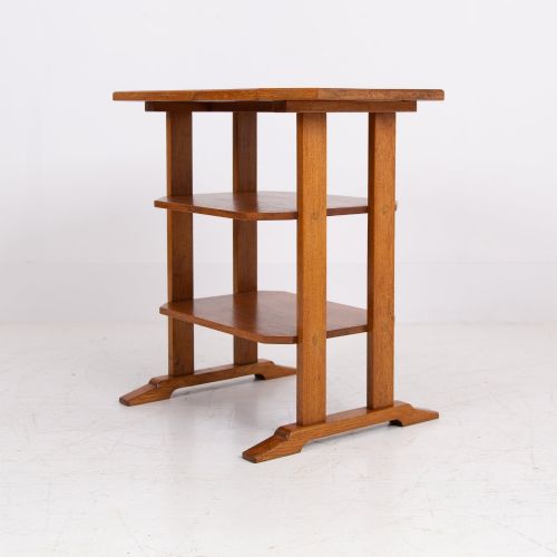 Cotswold School Oak 3 Tier Side Table C1920