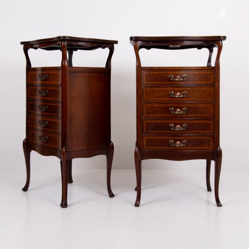 Pair of Antique Edwardian Cabinets with Drawers C1910