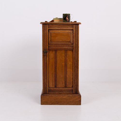 Victorian Antique Oak Side Cabinet Pot Cupboard 1900