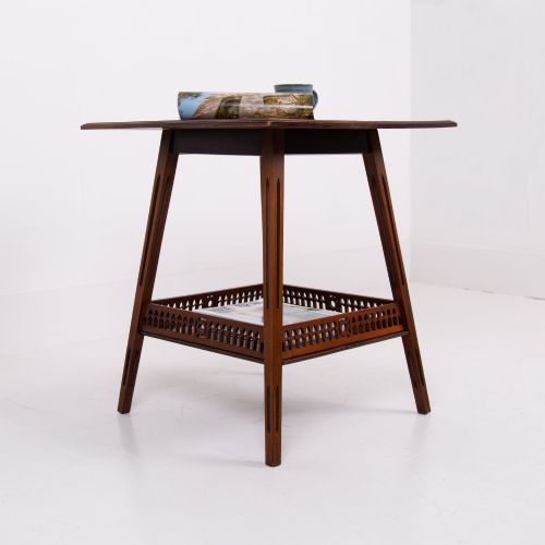 Walnut James Shoolbred 2 Tier Side Table 1890