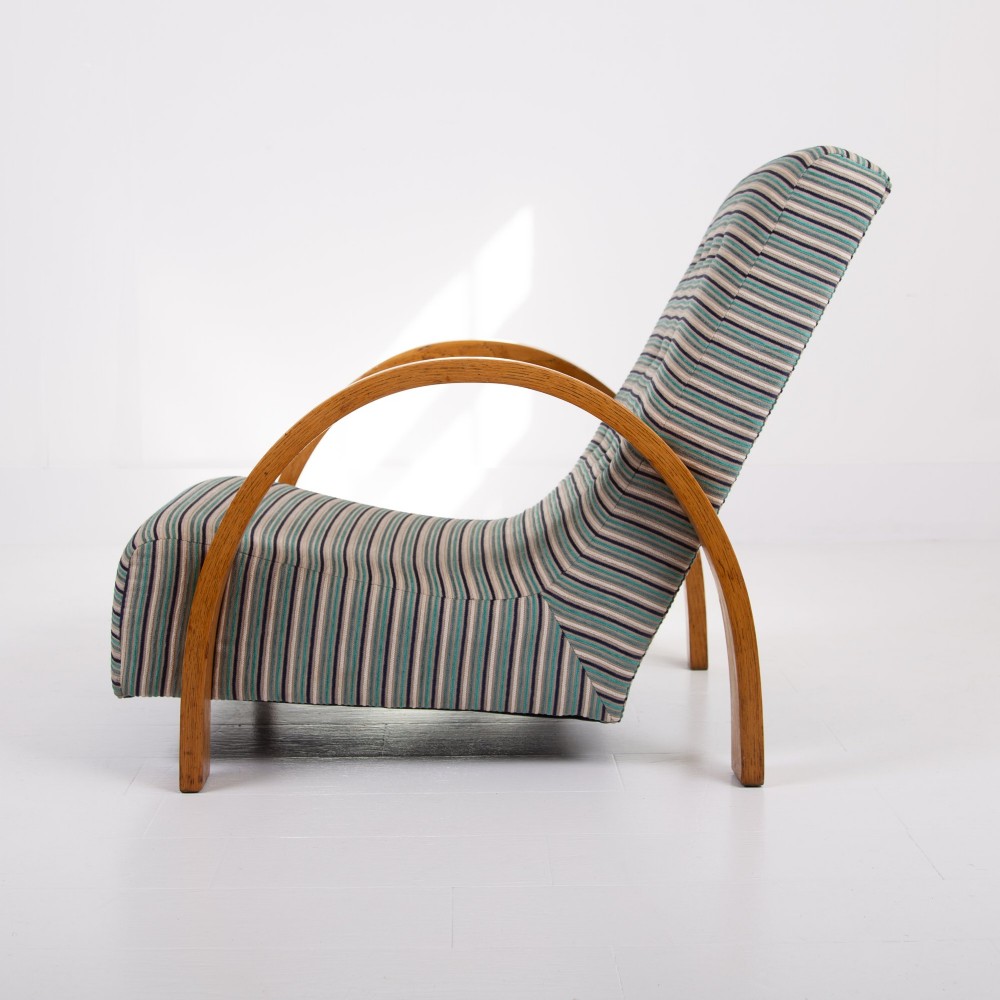 Heals Art Deco Oak Armchair C1930 View II