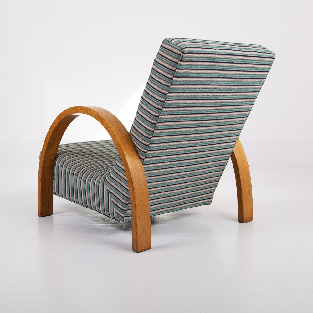 Heals Art Deco Oak Armchair C1930 View III