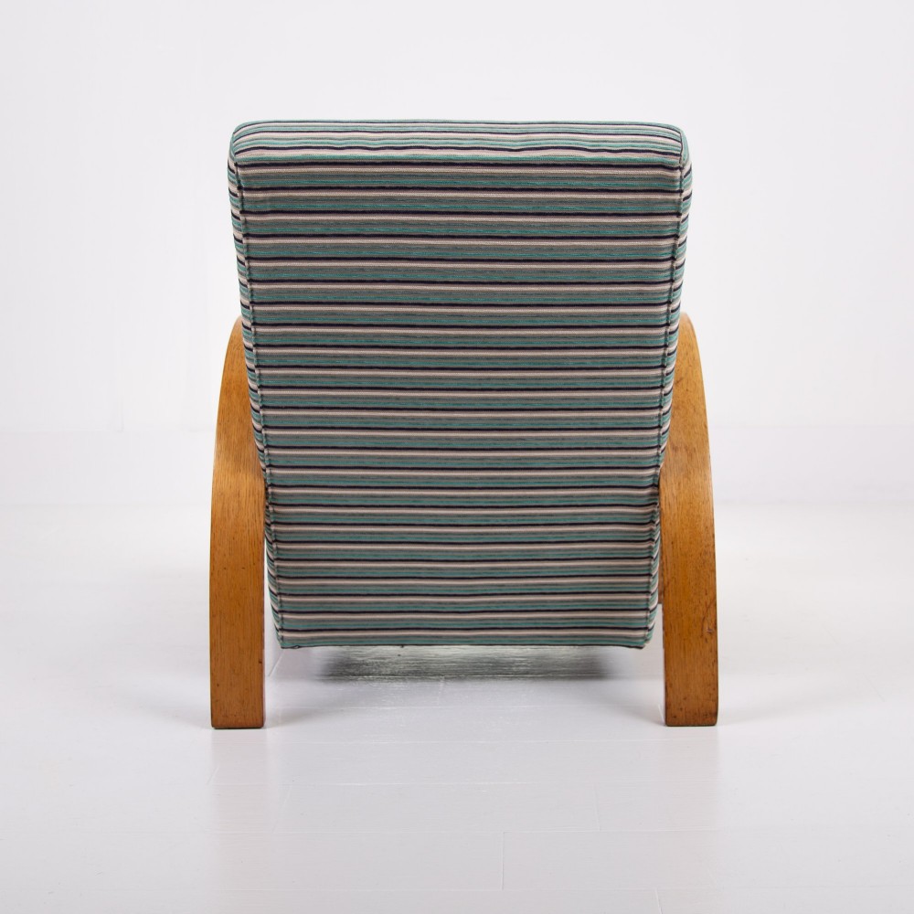 Heals Art Deco Oak Armchair C1930 View IV