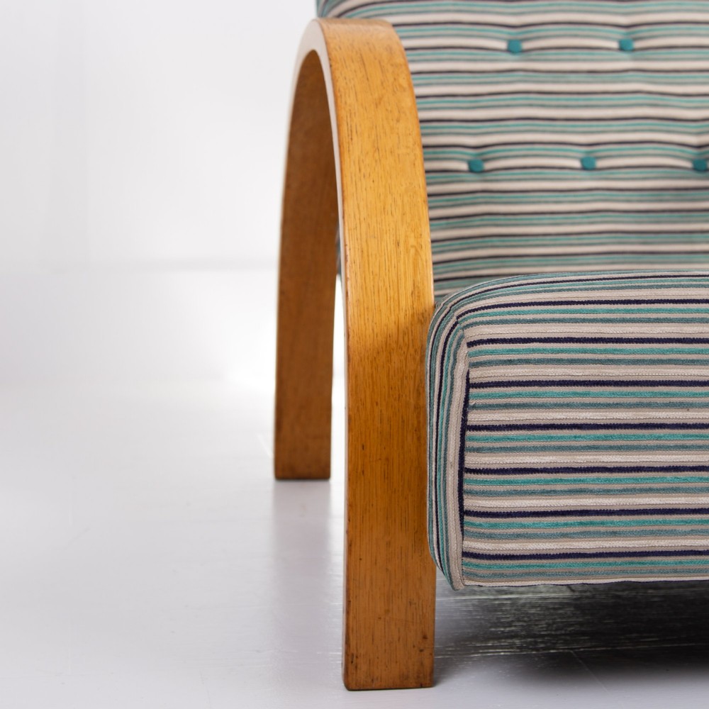 Heals Art Deco Oak Armchair C1930 View VIII