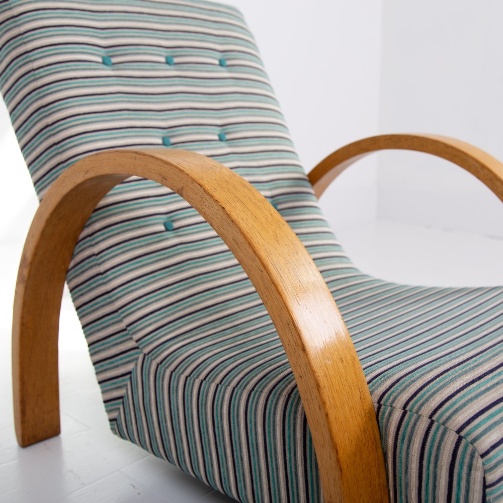 Heals Art Deco Oak Armchair C1930 View X