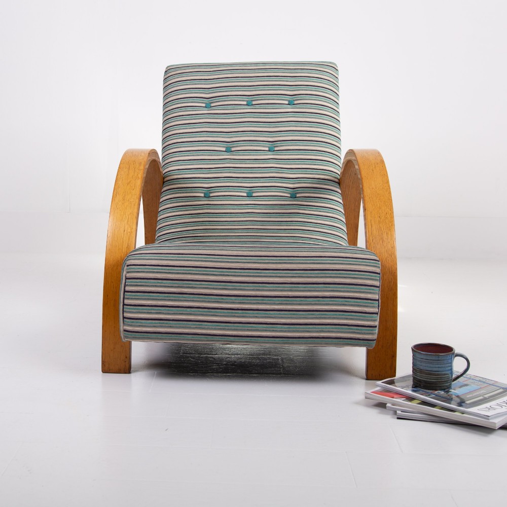 Heals Art Deco Oak Armchair C1930 View XII