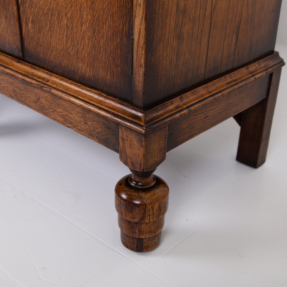 A Most Handsome Art Deco Oak Bureau Bookcase C1930 View XI