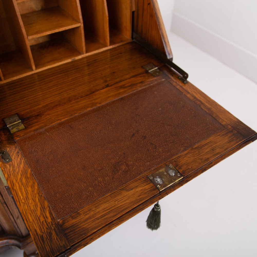 A Most Handsome Art Deco Oak Bureau Bookcase C1930 View XIII