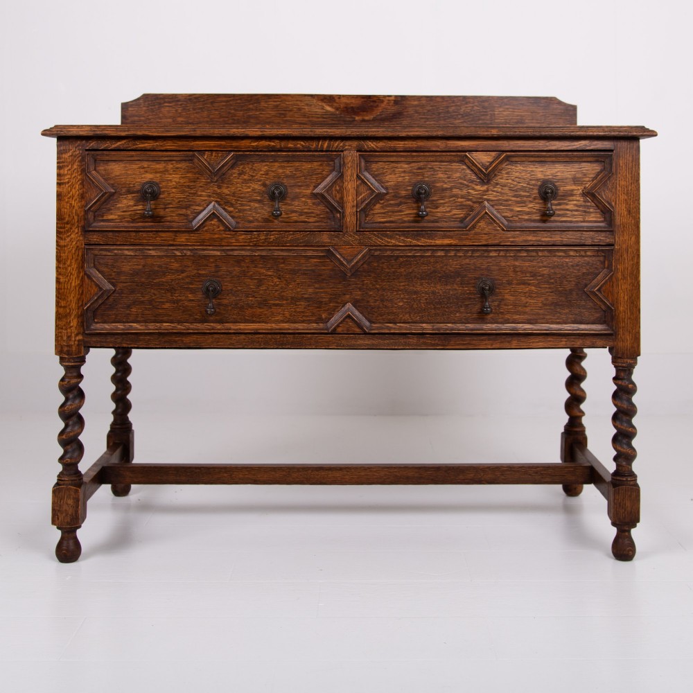 Pair of Decorative Oak Chest Of Drawers C1915 View VI