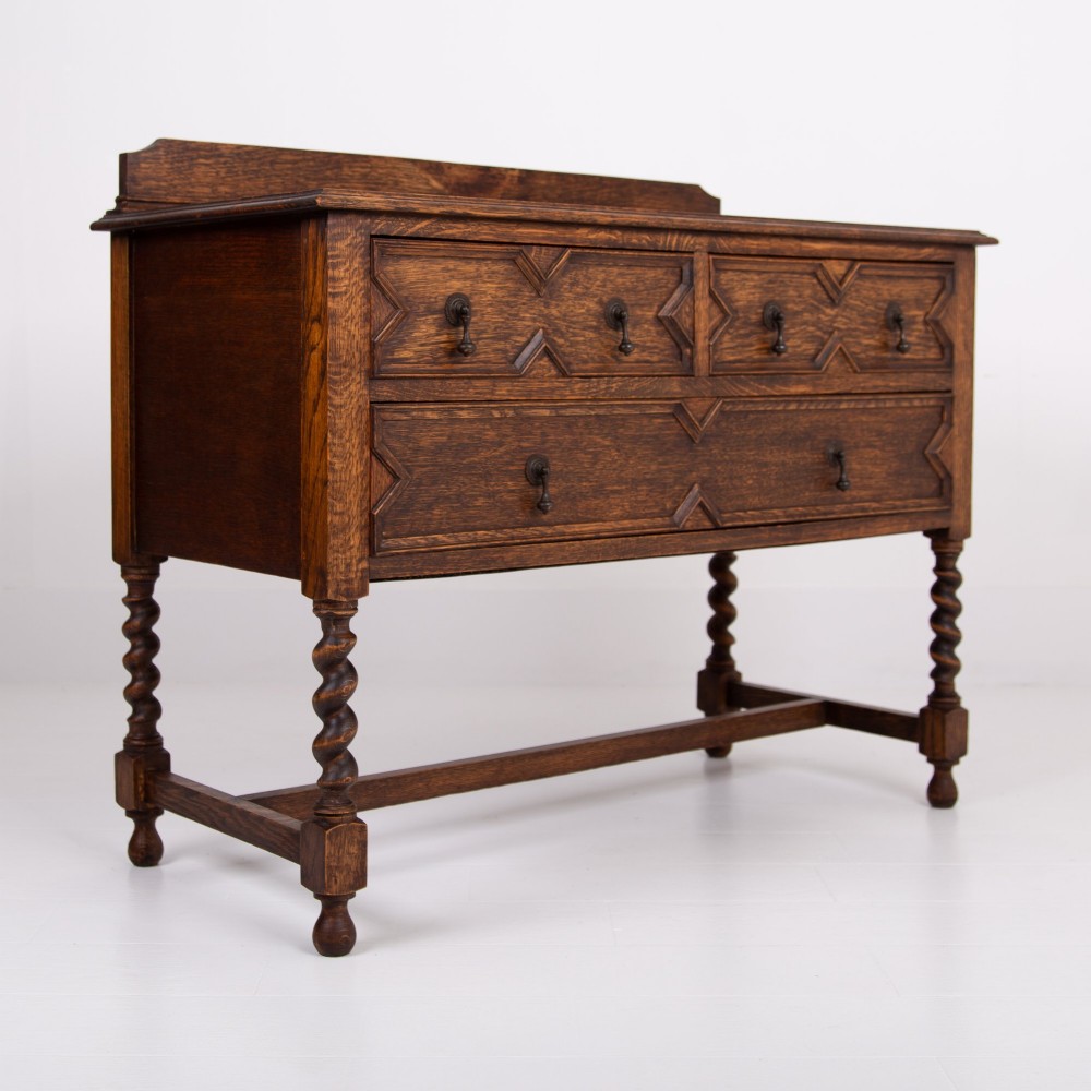 Pair of Decorative Oak Chest Of Drawers C1915 View VII