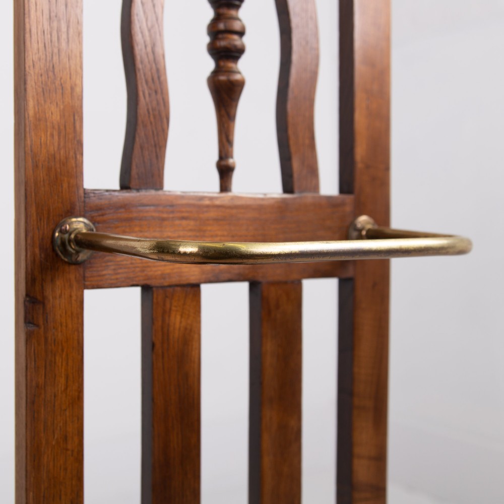 Arts and Crafts Oak Stick Umbrella Stand C1910 View II