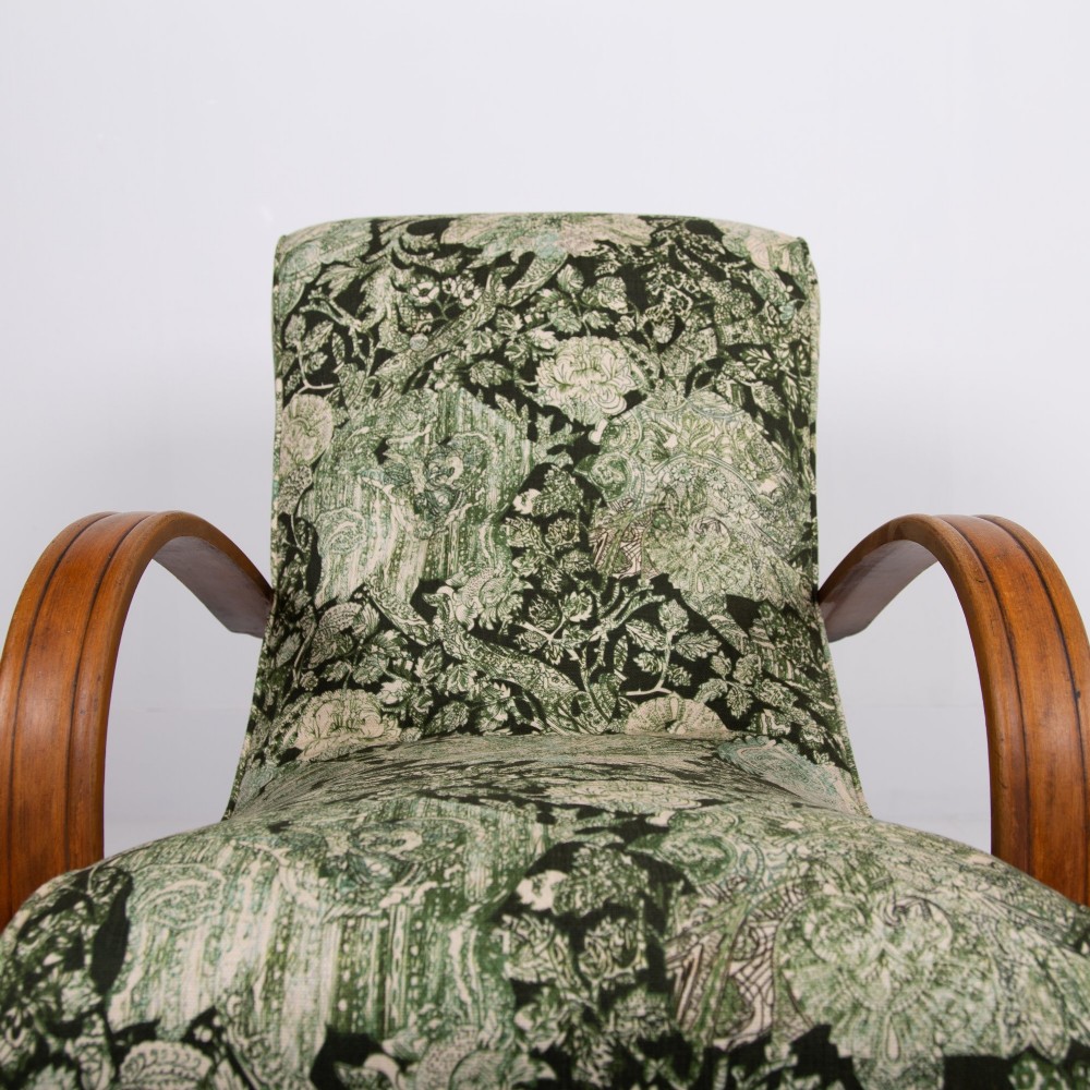 Art Deco Bentwood Armchair New Liberty Upholstery C1930 View IX