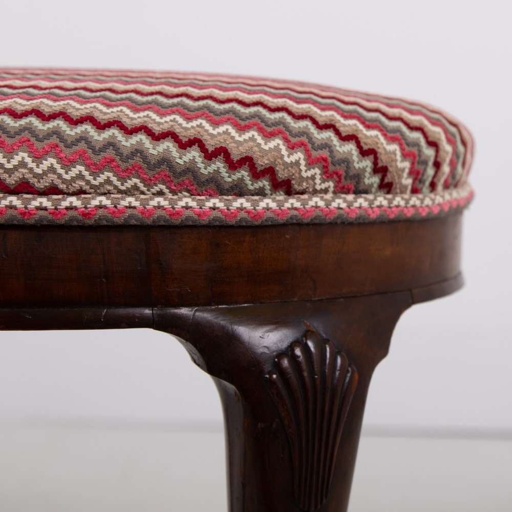 Most Attractive English Oval Ball and Claw Stool C1920 View V