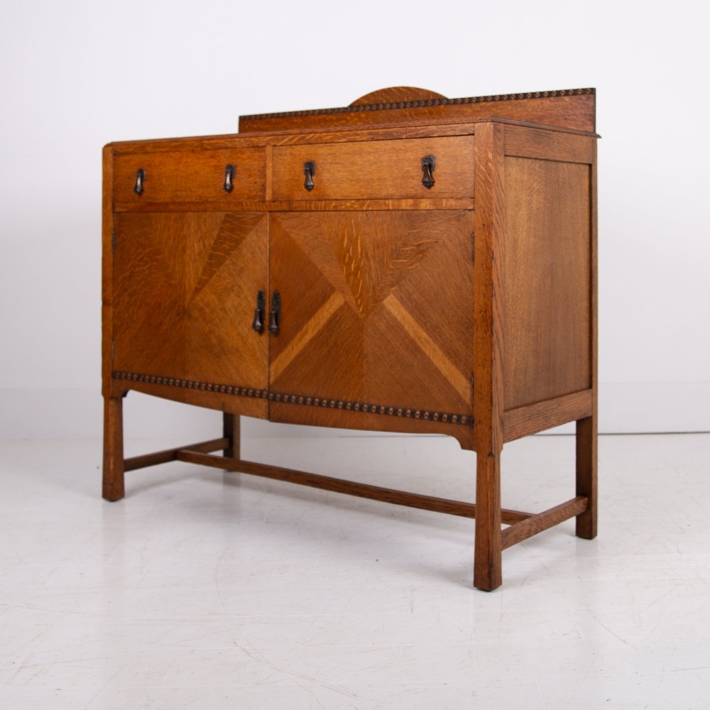 Attractive English Oak Sideboard Cabinet C1920