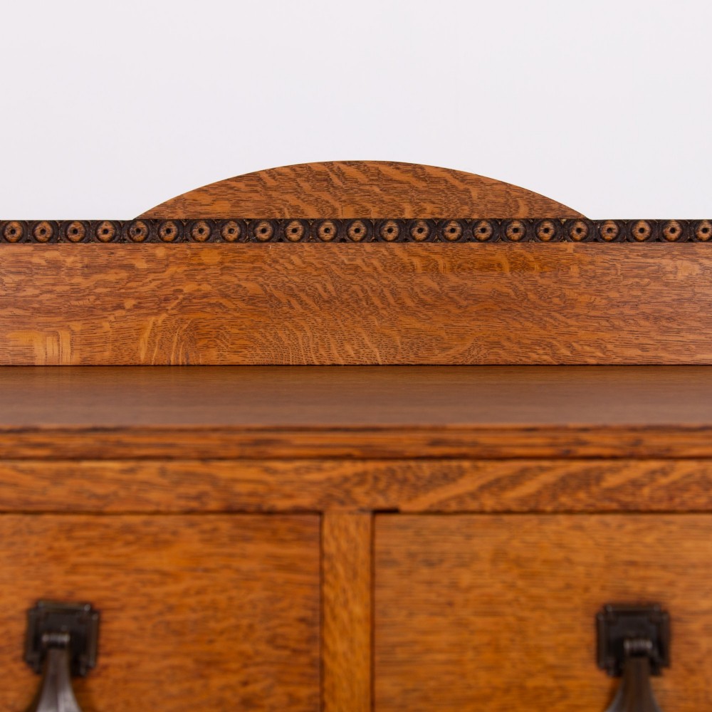 Attractive English Oak Sideboard Cabinet C1920 View VIII