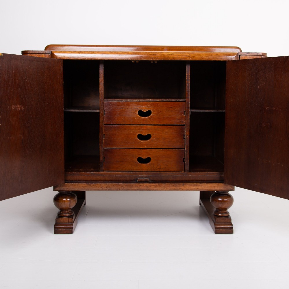 Art Deco Oak Sideboard Cabinet 1930 By Gomme View III