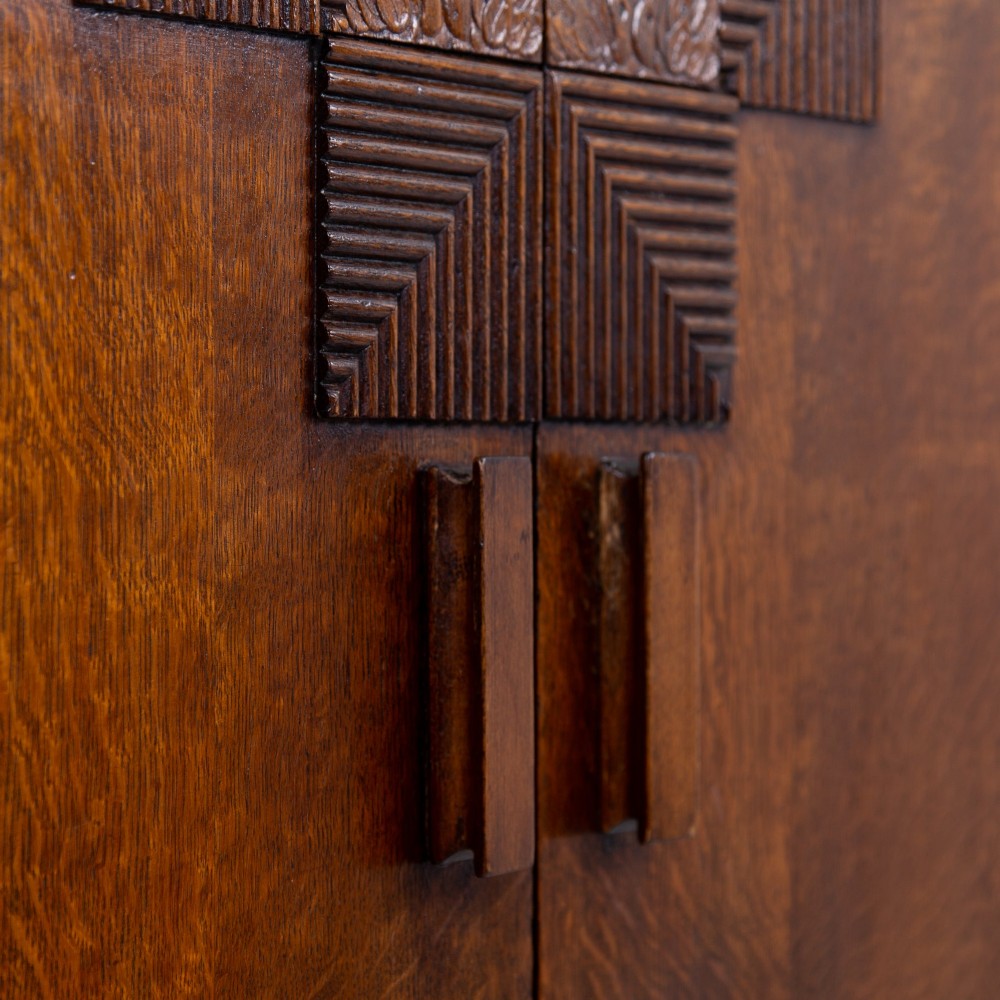 Art Deco Oak Sideboard Cabinet 1930 By Gomme View VII