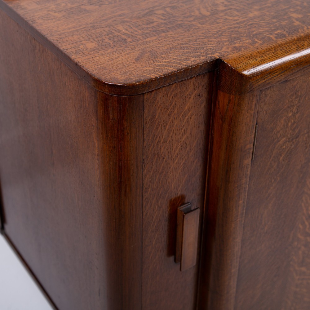 Art Deco Oak Sideboard Cabinet 1930 By Gomme View IX