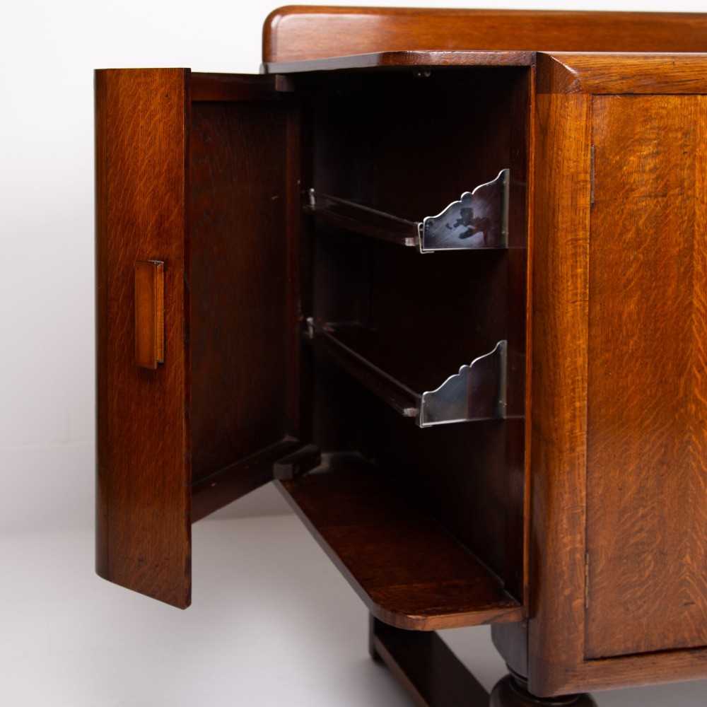 Art Deco Oak Sideboard Cabinet 1930 By Gomme View X