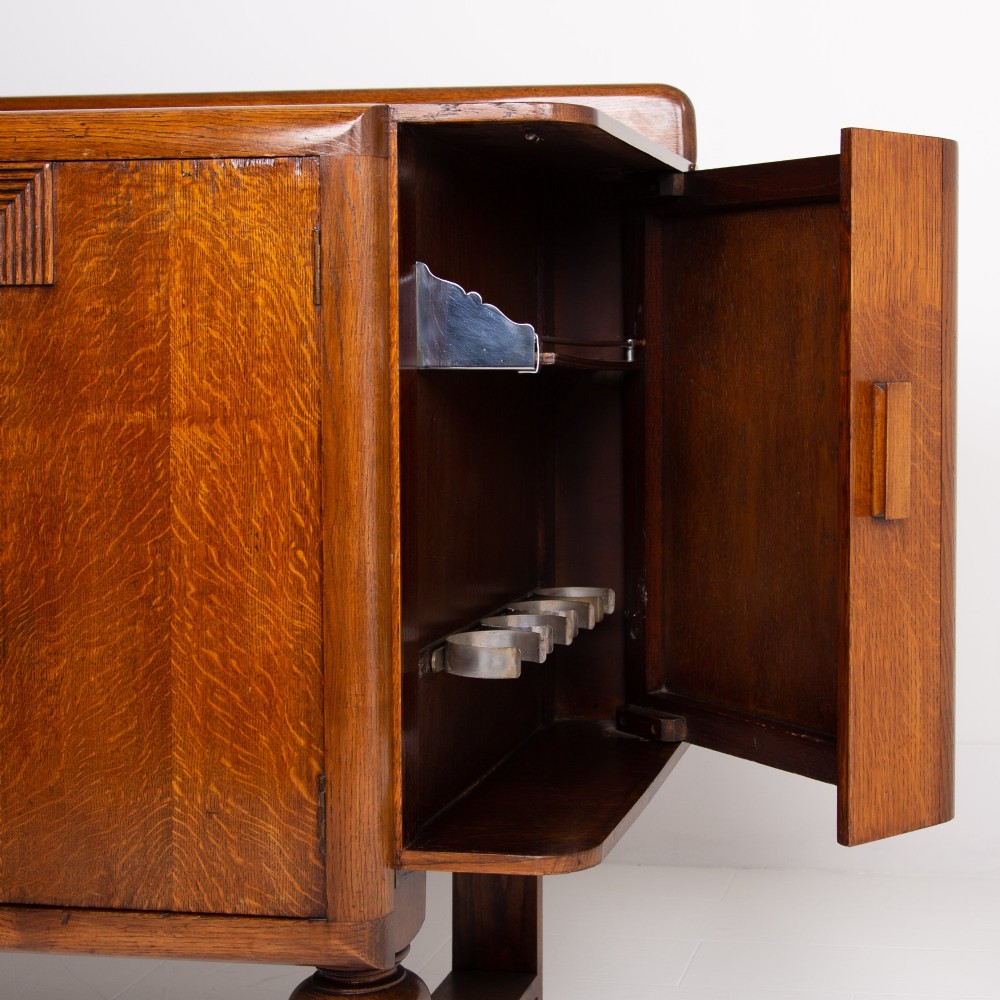 Art Deco Oak Sideboard Cabinet 1930 By Gomme View XI