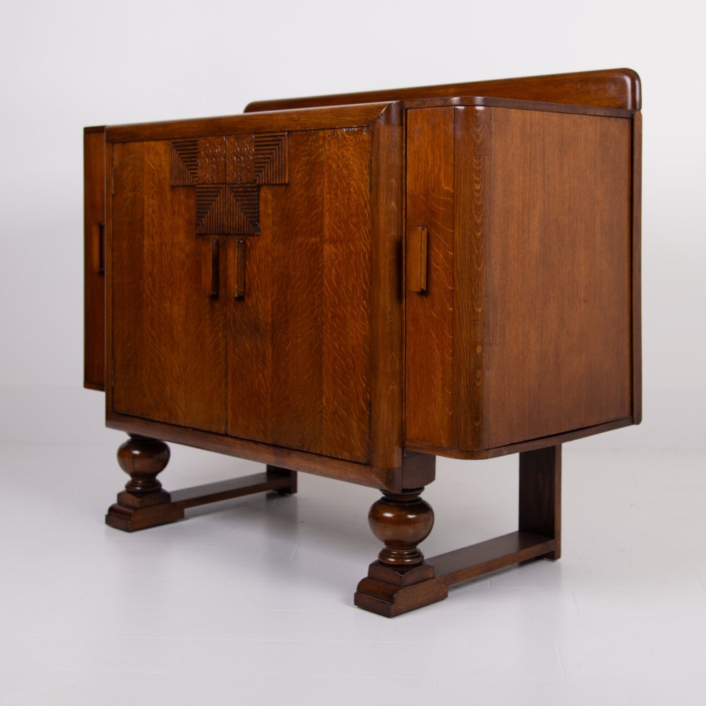 Art Deco Oak Sideboard Cabinet 1930 By Gomme View XIII