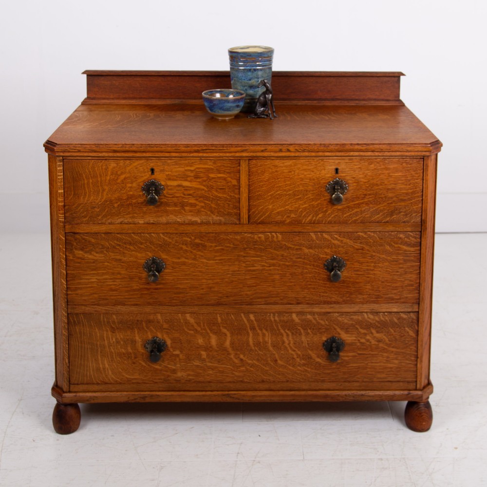 Handsome English Oak Chest of Drawers C1920s No.2 View III