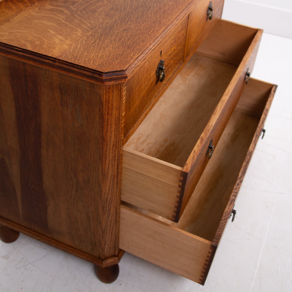 Handsome English Oak Chest of Drawers C1920s No.2 View VIII