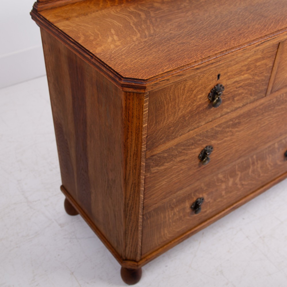 Handsome English Oak Chest of Drawers C1920s No.2 View IX