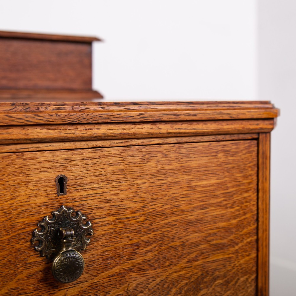 Handsome English Oak Chest of Drawers C1920s No.2 View XI