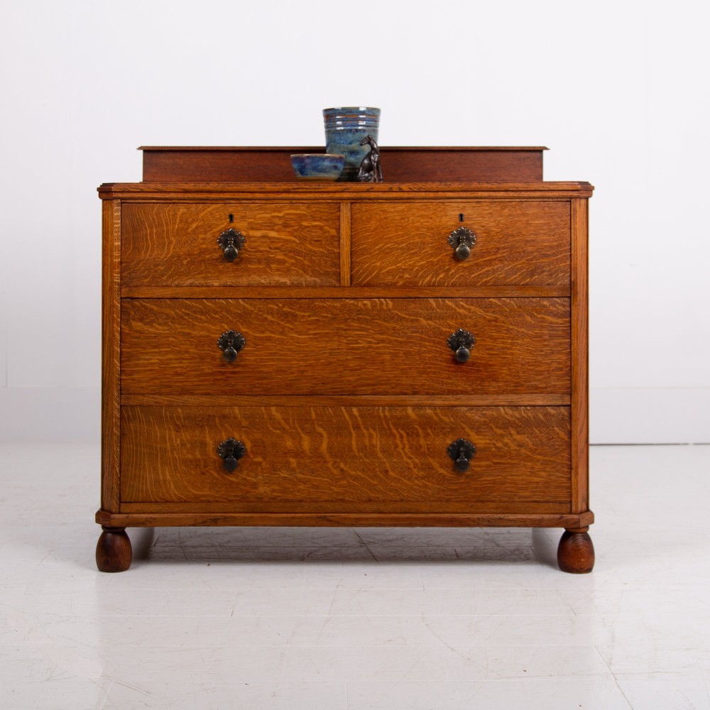 Handsome English Oak Chest of Drawers C1920s No.2 View XII