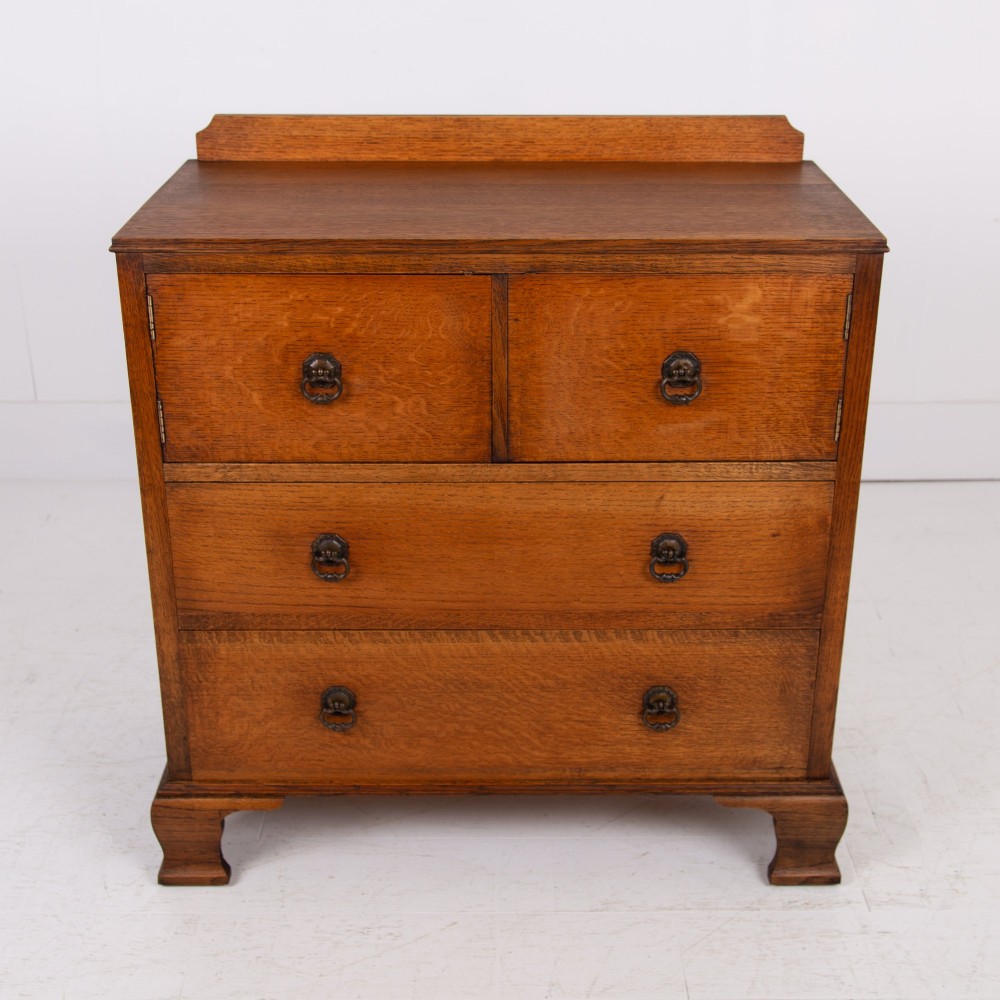 Charming Oak Chest of Drawers With Storage C1920 View VII