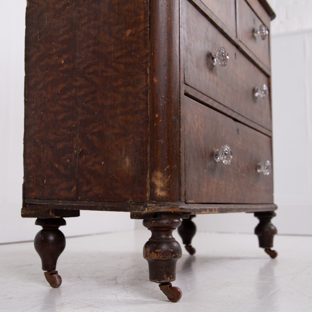 Delightful Little Victorian Chest of Drawers Original Paint C1880 View VI