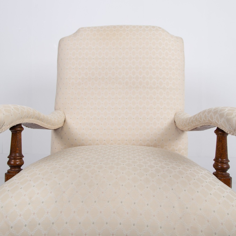 Howard and Sons Style Open Armchair C1880 View X